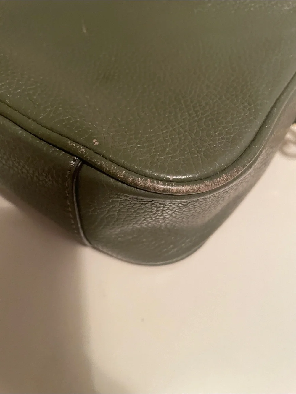 Michael Kors Shoulder bag camera Ginny MD Leather Green Plain 32FGGNM8L Used